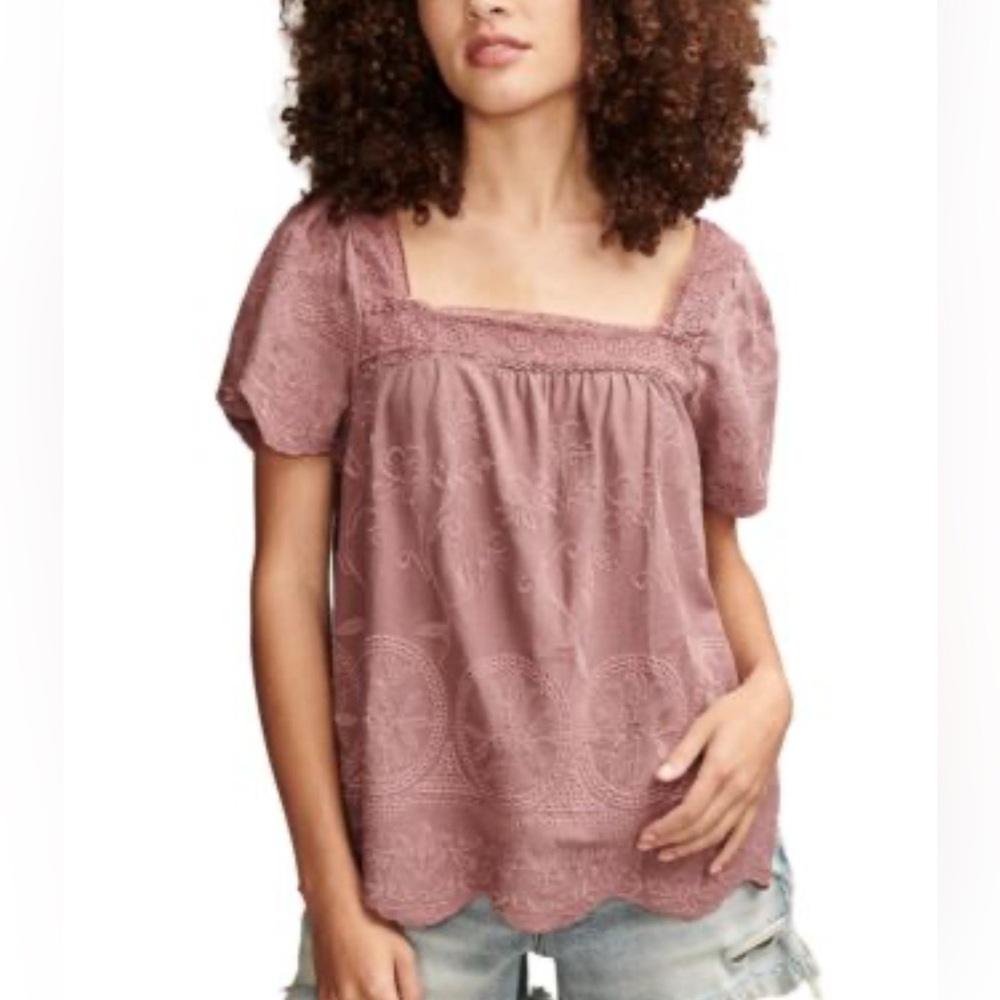 Lucky Brand Embroidered Top